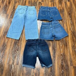 Girls Size 10 Denim Old‎ Navy Cat & Jack Denim Bermuda Blue Jean Shorts Capri L